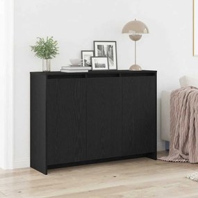Buffet vidaXL Preto Carvalho 102x33x75 cm Madeira de engenharia