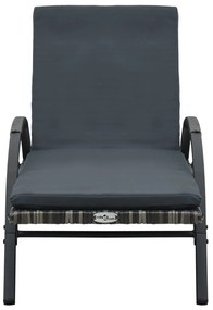 Espreguiçadeiras com mesa vime PE antracite