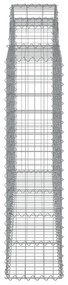 Cestos gabião arqueados 4pcs 200x30x120/140cm ferro galvanizado