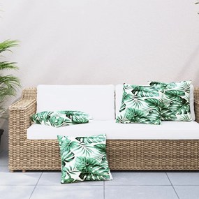 vidaXL Almofadas de sofá 4 pcs 40x40 cm tecido padrão de folhas