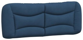 Cama com colchão 140x190 cm tecido azul