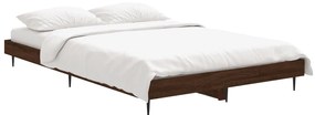 Estrutura cama s/ colchão derivados madeira carvalho castanho