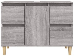 Móvel p/ lavatório 80x33x60 cm derivados madeira cinza sonoma