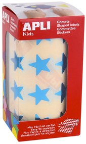 Rolo Autocolantes Estrela Azul Metalizado 19,5MM