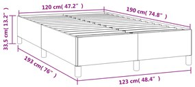 Estrutura de cama 120x190 cm tecido azul