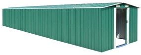vidaXL Abrigo de jardim 257x779x181 cm aço galvanizado verde