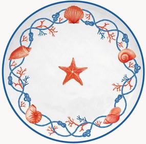 Pratos de pequeno-almoço em porcelana Cote De Mer, conjunto de 4