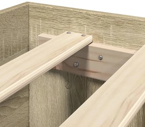 Estrutura cama s/ colchão derivados de madeira carvalho sonoma