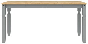 Mesa de jantar Corona 160x80x75 cm madeira pinho maciça cinza