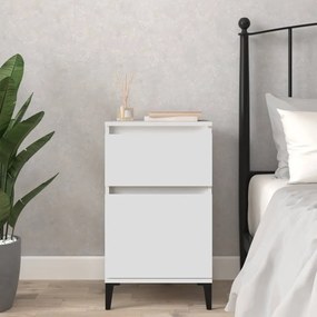 vidaXL Mesa de cabeceira 40x35x70 cm branco