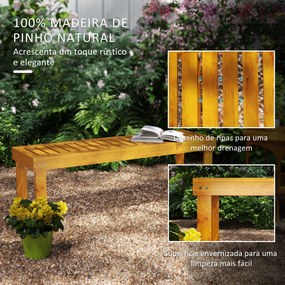 Banco de Jardim de 2 Lugares Banco de Madeira com Assento em Ripas Car