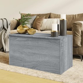 vidaXL Arca de arrumação 84x42x46 cm derivados madeira cinzento sonoma