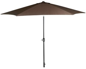 Parasol DKD Home Decor Preto Castanho Aço 300 x 300 x 250 cm