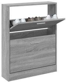 Sapateira 59x17x81 cm derivados de madeira sonoma cinza