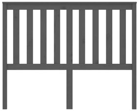 Cabeceira de cama 146x6x101 cm pinho maciço cinzento