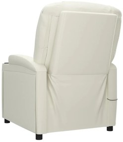 Poltrona elevatória couro artificial branco nata