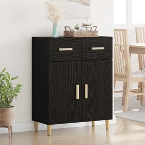 vidaXL Buffet Carvalho preto 34 x 69.5 x 89 cm Madeira processada