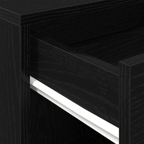 Armário em Rolling vidaXL Carvalho Preto 45x38x54 cm Madeira engenheir