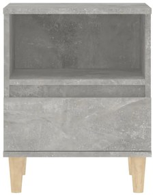 Mesas de cabeceira 2 pcs 40x35x50 cm cinzento cimento
