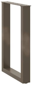 Pés para mesa de jantar em formato de U, 2 peças, aço natural, 50x(72-