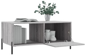 Mesa de centro 90x50x40 cm derivados de madeira cinzento sonoma