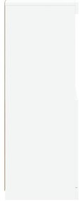 Aparador com luzes LED 60,5x37x100 cm branco