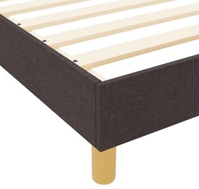 Cama vidaXL Castanho Escuro 90x200 cm em Tecido
