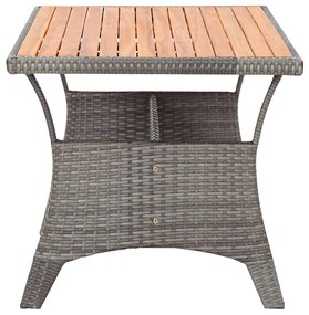 Mesa de jardim 120x70x66 cm madeira de acácia maciça cinzento