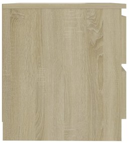 Mesas cabeceira 2 pcs derivados de madeira carvalho sonoma