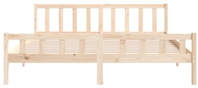Estrutura de cama sem colchão 160x200 cm madeira maciça