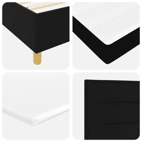 Cama Box com Colchão Preto 100x200 cm Tecido