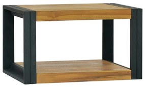 vidaXL Armário de parede p/ casa de banho 60x45x35 cm teca maciça