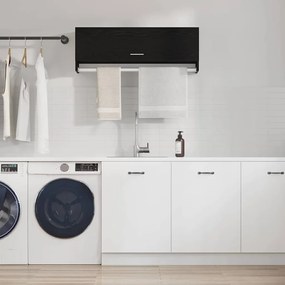 vidaXL Guarda-roupa com gaveta Carvalho Preto 100 x 32,5 x 35 cm