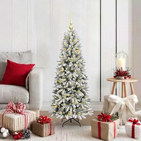 vidaXL Árvore de Natal Artificial com 150 LEDs Branco 120 cm