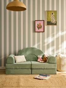 Sofá modulável para criança verde