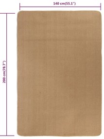 Tapete de divisão em juta com apoio de látex 140x200 cm natural
