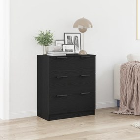 Buffet de Carvalho Preto vidaXL 60x30x70 cm em Madeira Fabricada