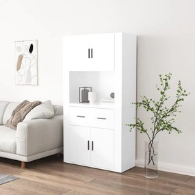 3185369 vidaXL Armário alto derivados de madeira branco brilhante