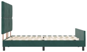 Cama vidaXL Verde Escuro 140x190 cm Veludo