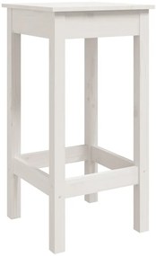 5 pcs conjunto de bar para jardim pinho maciço branco