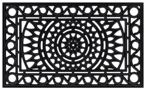 vidaXL Tapete de porta retangular 45x75 cm borracha