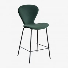 Banco Alto Em Veludo Uit Verde Selva & ↑65 Cm & Negro - Sklum