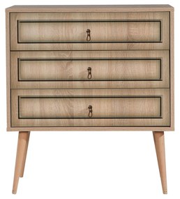 Cómoda Trio – Carvalho Sonoma – 80 cm x 90 cm x 40 cm
