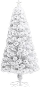 Árvore Natal artificial pré-iluminada 120 cm fibra ótica branco