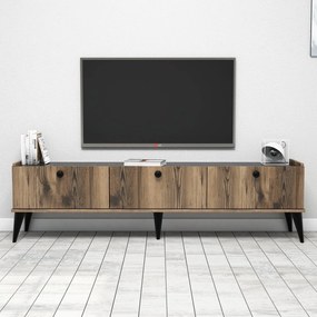 TV Stand Lidya – Nogueira e Mármore – 180x49x35 cm