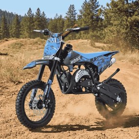 MINI MOTO PARA CRIANÇAS MINICROSS gasolina 60cc Roan RXT 12"/10" AZUL