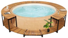 vidaXL Contorno de spa 273x53 cm madeira de acácia maciça