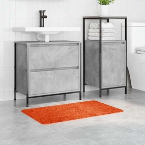 Tapete de Banho Rectangular Laranja 50x80 cm Polipropileno Antiderrapa