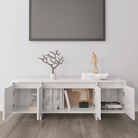 Móvel p/ TV 120x30x40,5 cm derivados madeira branco brilhante