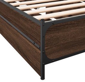 Estrutura cama c/ gavetas derivados madeira carvalho castanho